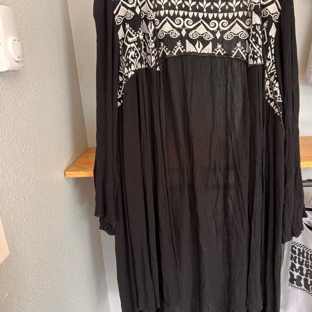 Black and White Bohemian Kimono